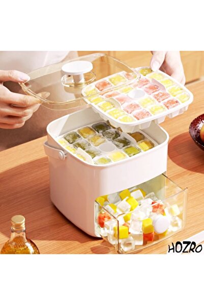 HOZRO Forma pentru Gheata HOZRO, cu Capac din Silicon Alimentar Multicolor