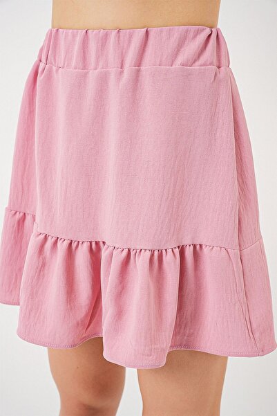 Hiccup Bdart Lined Textured Mini Skirt