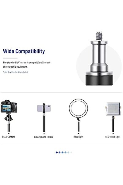 NEEWER Camera Desk Mount with C Clamp, 2 Pack 13.8"-23.6" Adjustable Desktop Light Stands with 1/4"