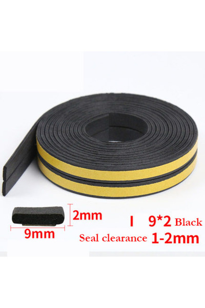 Choice3 شريط لاصق ذاتي لإغلاق الأبواب والنوافذ، أسود، 9×2 مم، 5 أمتار، مانع ل...