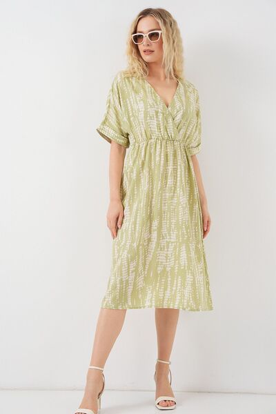 Hiccup Bdart Pull-On V-Neck Midi Dress