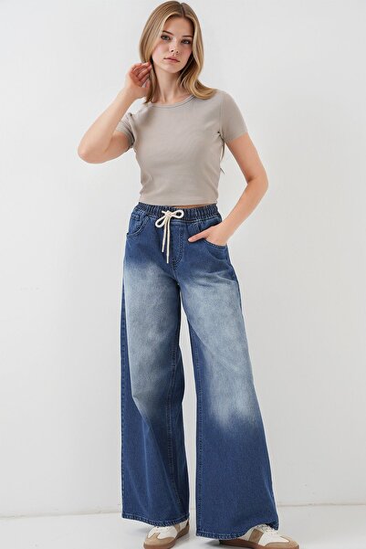 Hiccup Bdart Wide Leg Body Loose Jeans with Drawstring