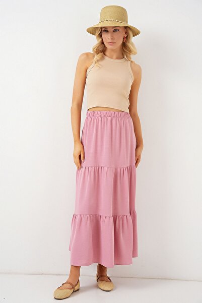 Hiccup Bdart Textured Maxi Skirt