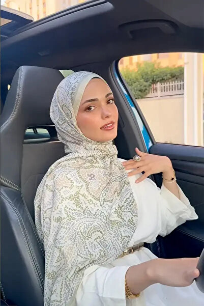 Madame Polo Kübra KOÇ Endless Brise Desen Şal - Sarı