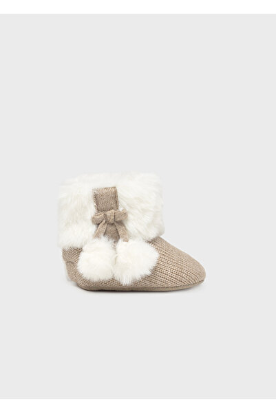 MAYORAL Baby Girl Newborn Pompom Knitted Boots 9954