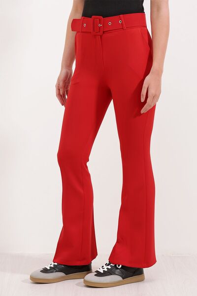 Hiccup Bdart Wide Leg Pants with Belt Detail