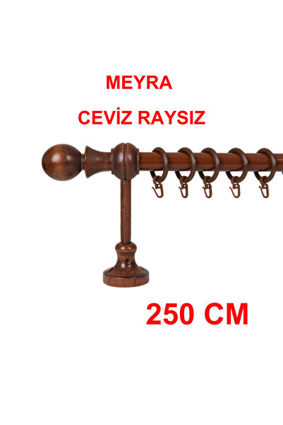 di'mora by ağbaht züc. Meyra Demonte Başlıklı Ahşap Rustik Perde Askısı - Ray...