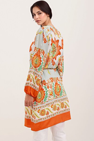 Hiccup Bdart Floral Mini Dress with Belt