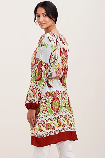 Hiccup Bdart Floral Mini Dress with Belt