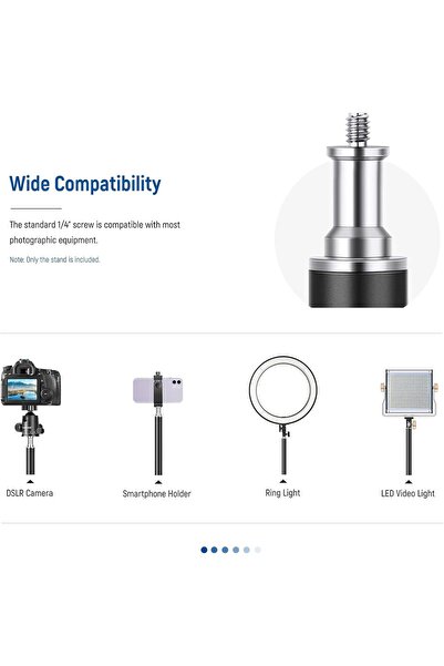 NEEWER Camera Desk Mount with C Clamp, 2 Pack 13.8"-23.6" Adjustable Desktop Light Stands with 1/4"