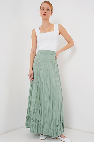 Hiccup Bdart Lined Textured Maxi Skirt