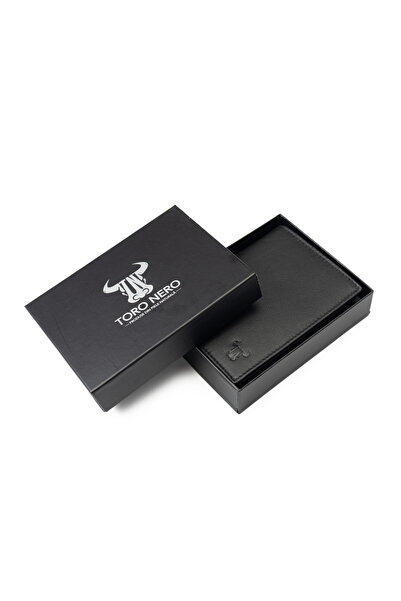 Toro Nero Men's wallet made of genuine leather, black Veres, RFID protection