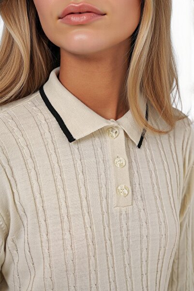 Hiccup Σετ πλεκτών συνδυασμών με υφή πόλο γιακά BDART