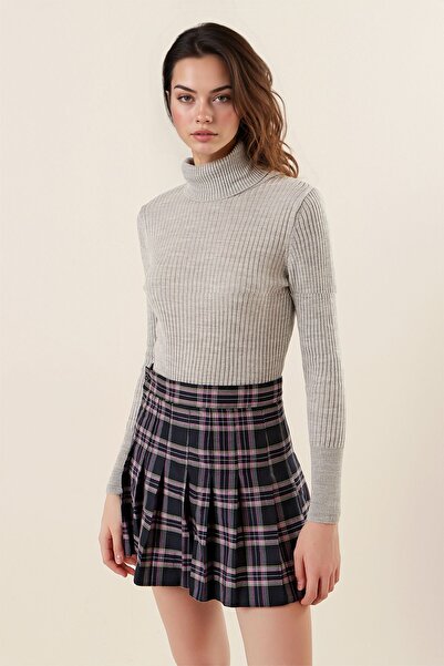 Hiccup Bdart Textured High Neck Slim Fit Knitwear