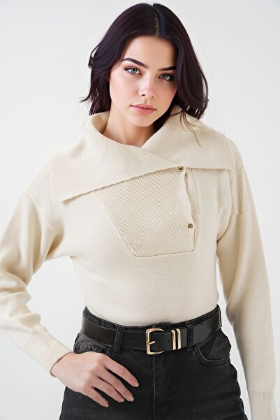 Hiccup BDART Pulover tricotat din acril cu guler șal