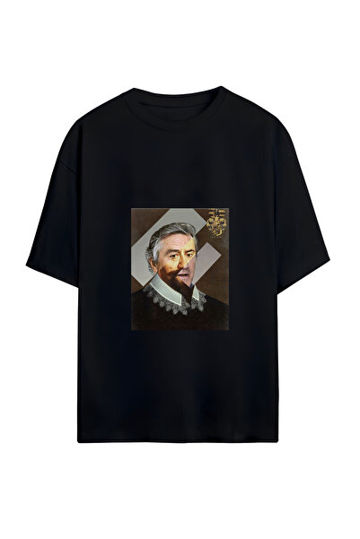 GraffTee تي شيرت روبرت دي نيرو من القطن مقاس كبير للجنسين