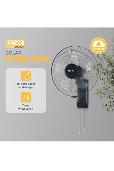 Denx Dinx Solar Powered Wall Fan DX2624