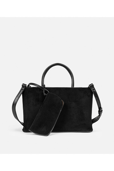 İpekyol Süet görünümlü çift parça çanta