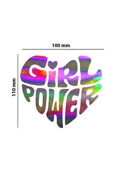 meristeed ملصق هولوجرام متغير اللون من GirlPower - للسيارة، الخوذة، الزجاج، إ...