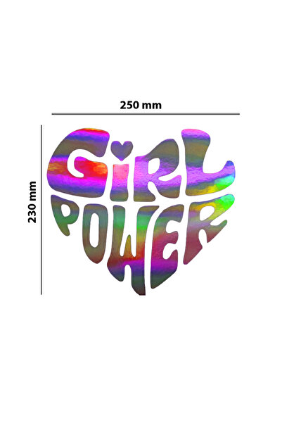 meristeed ملصق هولوجرام متغير اللون من GirlPower - للسيارة، الخوذة، الزجاج، إ...
