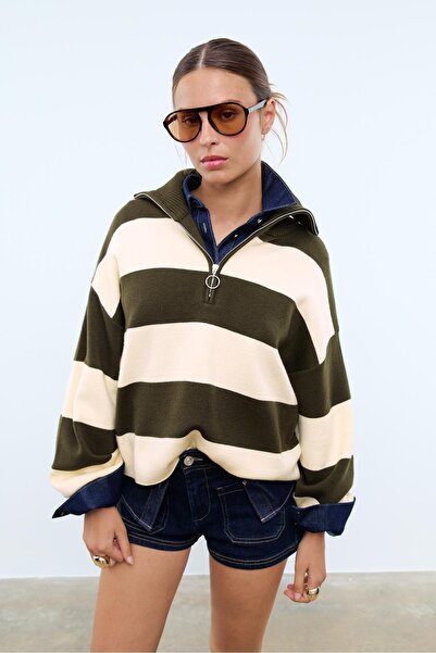 Stradivarius Knit jumper with zip