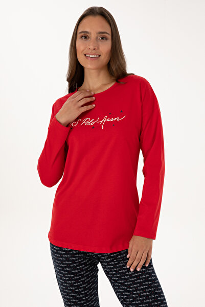 U.S. Polo Assn. Kadın Kırmızı Pijama Takımı 50318886-VR030