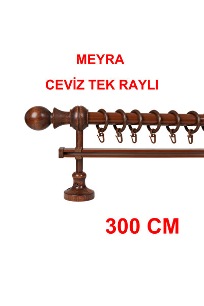 di'mora by ağbaht züc. Meyra Demonte Başlıklı Ahşap Rustik Perde Askısı - Tek...