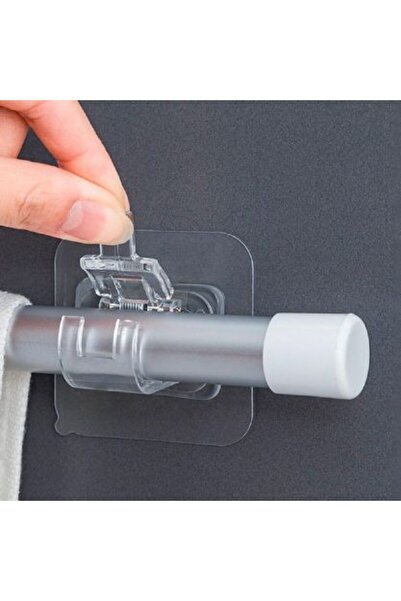 Flippy Set of 2 Transparent Self-Adhesive Hooks Flippy, Waterproof, 5 kg, Plastic, 6x6x4 cm