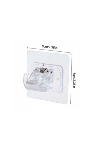 Flippy Set of 2 Transparent Self-Adhesive Hooks Flippy, Waterproof, 5 kg, Plastic, 6x6x4 cm