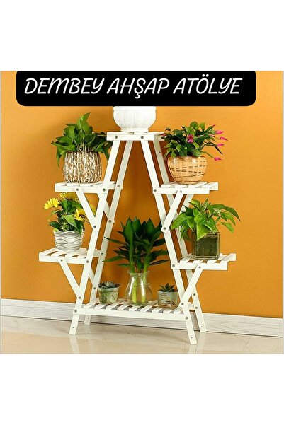 DEMBEY AHŞAP ATÖLYE Dembey Ahşap Atölye Ahșap Çiçeklik Saksılık Saksı Standi
