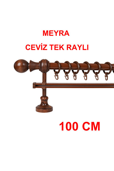 di'mora by ağbaht züc. Meyra Demonte Başlıklı Ahşap Rustik Perde Askısı - Tek...