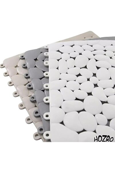 HOZRO Set 4 Covoare Antiderapante HOZRO, Mix Alb si Gri