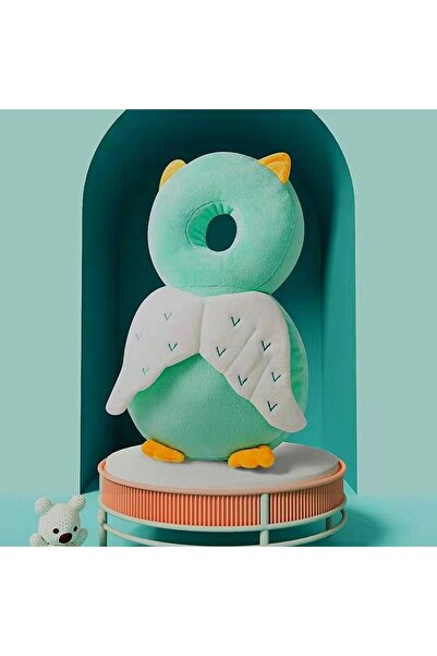 Flippy Head Protection Backpack Pillow, Flippy, Owl Headrest for Babies, 33x6x19 cm, 180 g, Green