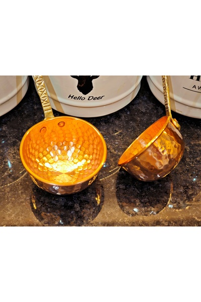 modabakir Copper Serving Ladle Set