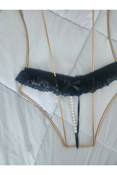 G&H UNDERWEAR String Thong Panties with Pearls (Large Size)