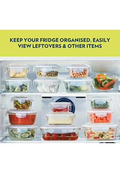 Borosil Klip-n-store Rectangular Glass Storage Container With Air Tight Lid Food Storage Container 1.52 L