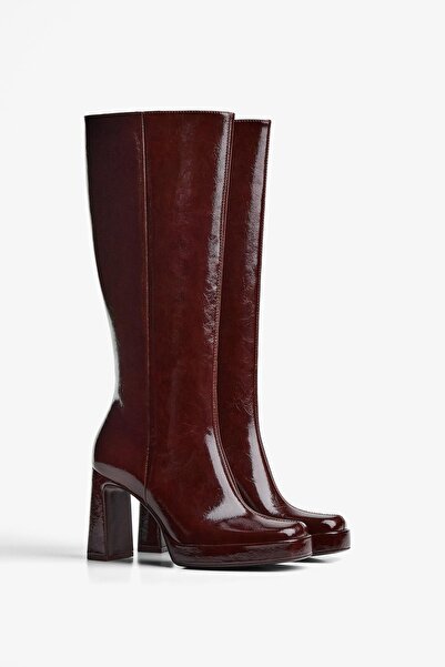 Bershka Platform topuklu çizme