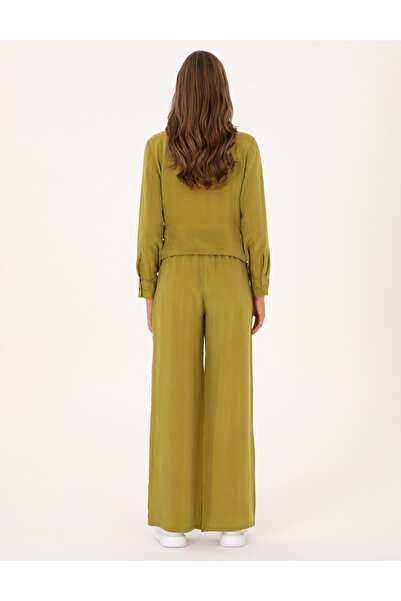 Pierre Cardin Green Loose Fit Canvas Pants 50313692-Vr257