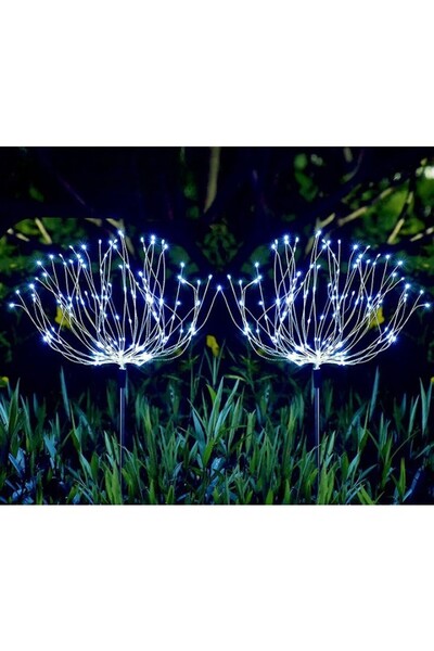 Flippy Solar Lamp in Fireworks Shape, 120 LEDs, Cool White,