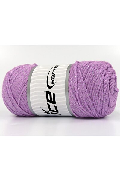 Ice yarns 4x100 جرام. خيوط ساڤر جليتز معدنية لامعة، أكريليك بلون أرجواني فاتح...