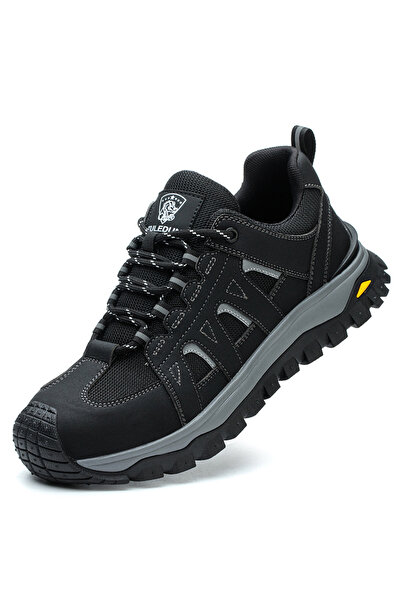 choice2 45 Black Steel Toe Safety Shoes Men Work Safety Boots Lightweight Bre...