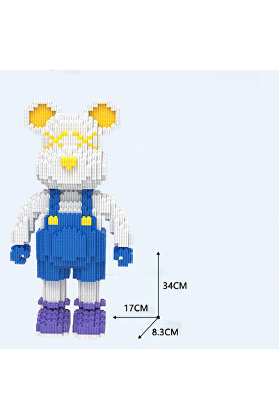 Choice نموذج دب عنيف صغير على شكل كرتون للأطفال DIY مع كتلة بناء ضوئية صغيرة.