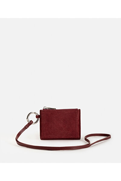 İpekyol Metal tokalı süet kartvizitlik