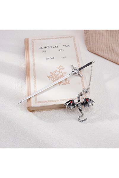 Choice GRAY 1pc Alloy Sword Dragon Bookmark, Birthday Gift for Book Lovers an...