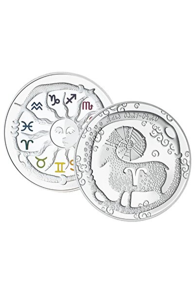 RimaGold Burç Madalyası Koç Gümüş Sikke Coin