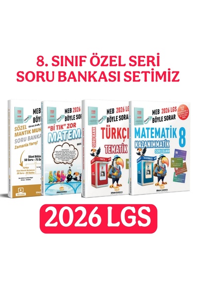 SİNAN KUZUCU YAYINLARI 2026 LGS ÖZEL SERİ SORU BANKASI SETİ