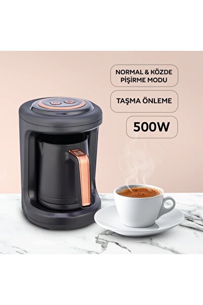 Genel Markalar Lider Elektrikli Türk Kahvesi Makinesi – 800W, Sesli Uyarı ve Közde Pişirme Teknolojisi