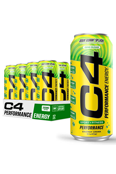 Cellucor مشروب الطاقة C4، نكهة جيلاتينية حامضة 473 مل (عبوة من 12 قطعة)