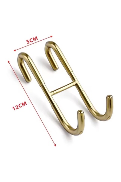 Trendy's TRENDY'S bathroom hook, with two fixed arms, golden stainless steel
