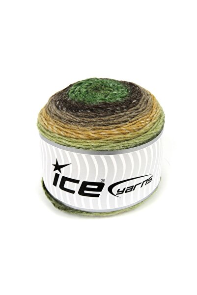 Ice yarns مجموعة من خيوط ثلجية بوزن 2 × 150 جرام، خيوط CAKES GALAXY، ظلال خضر...
